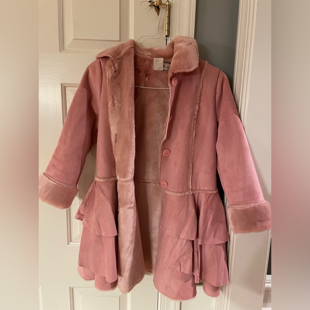 Faux Fur Kids Winter Dress Coat
